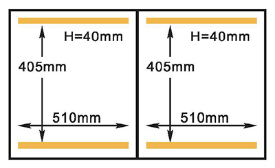 اندازه محفظه دستگاه آب بندی خلاء HVC-510S/2A Hualian