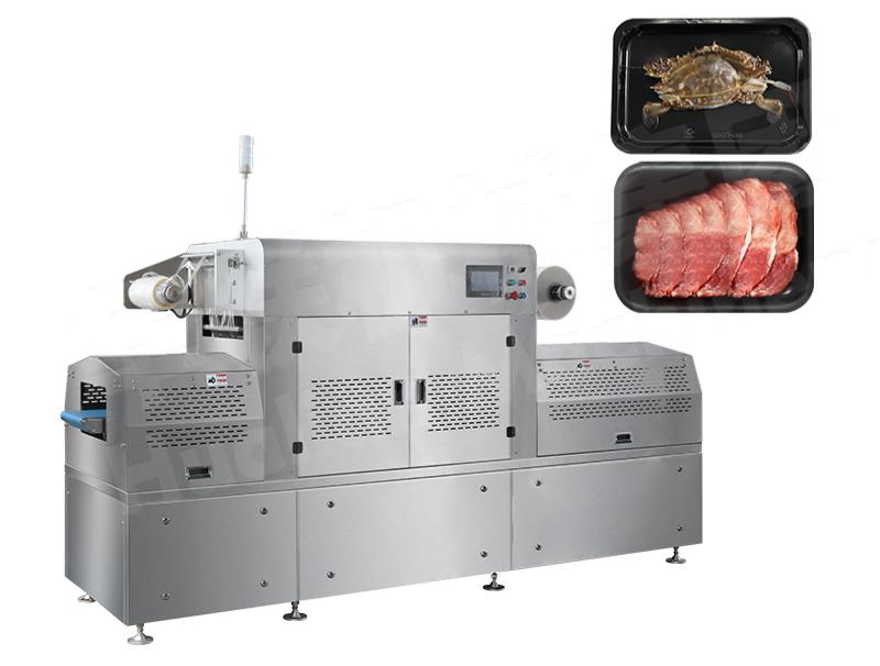 دستگاه بسته بندی وکیوم سینی خطی