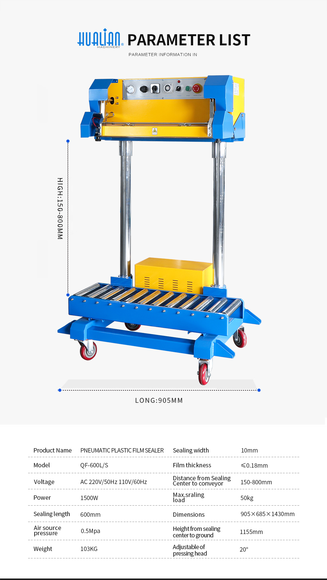 SEALER BAG BAG BAG HEAVE BAG QF-600L-S