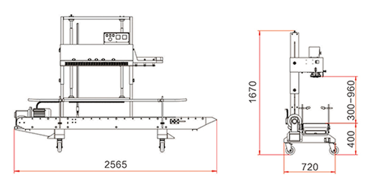 اندازه دستگاه آب بندی FR-1370AL-L Hualian Band