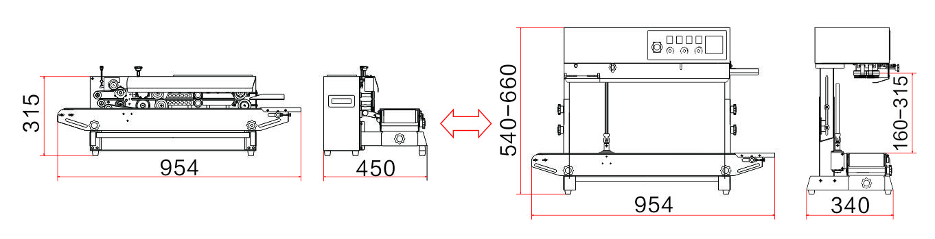 عکس اندازه دستگاه آب بندی