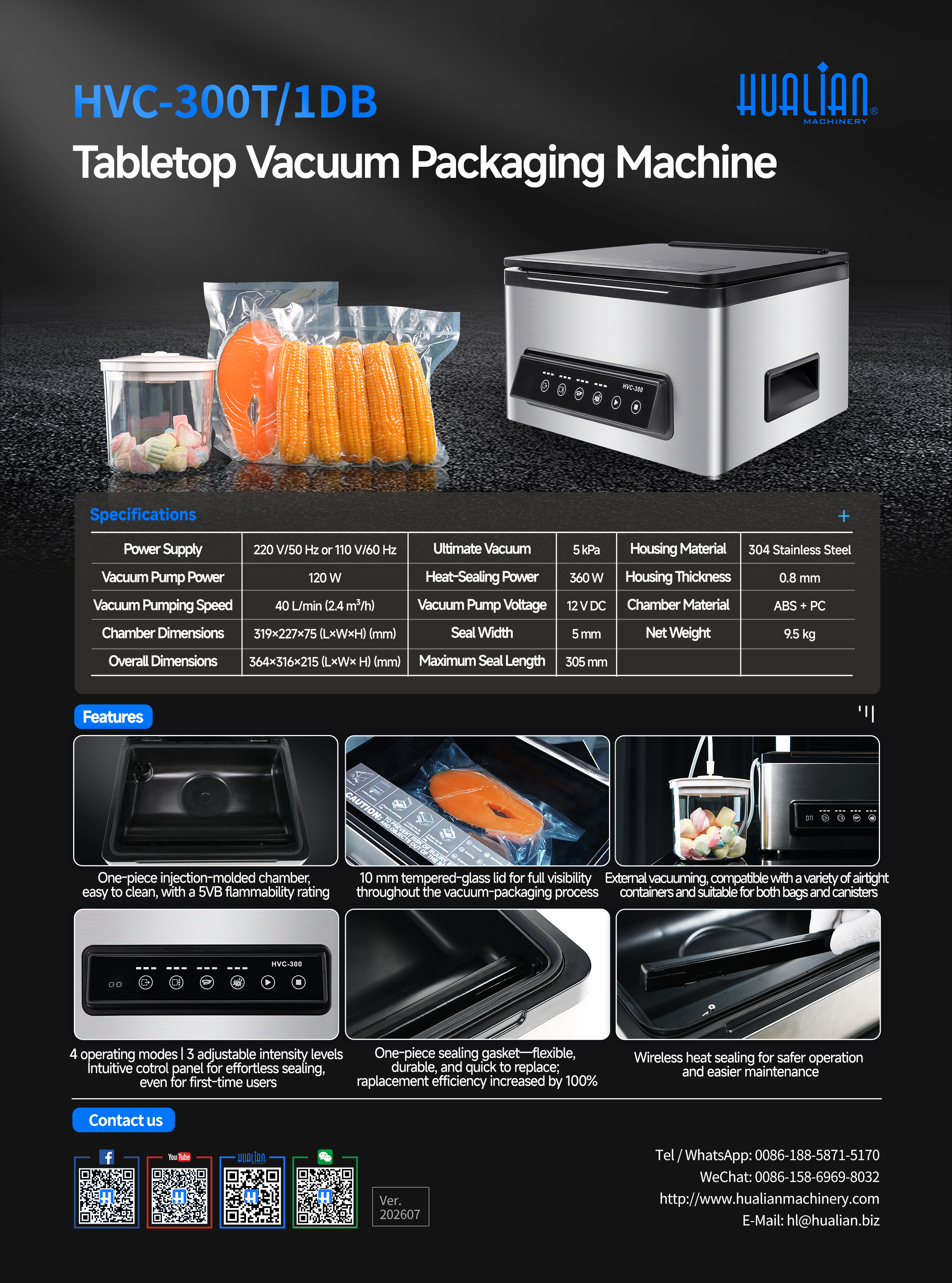 دستگاه وکیوم سیلر HVC-300T∕1DB Hualian Chamber